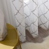 YJ YANJUN White and Silver Sheer Curtains 84 inches Long