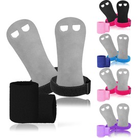 FINGER TEN Gymnastics Hand Grips Wristbands Sets for Girls Youth Kids, Bar Grips Palm Protection Wrist Support for Kettlebells Sport Tennis Workout Exercise Yoga Athletic (M, Black)