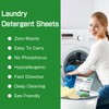 Soulink Laundry Detergent Sheets, 80 Count, Unscented, Plant-based, Eco-Friendly, No