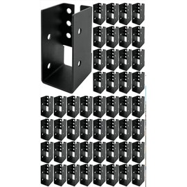 DEVALLEY Concealed Joist Hanger Brackets, Woodwork Concealed-Flange Hanger for 2" x 4”(Actual:1.5" x 3.5“Lumber,U-Shaped Joist Steel Bracket for Wood Fence,Porch,Swing,Handrails(24Pack