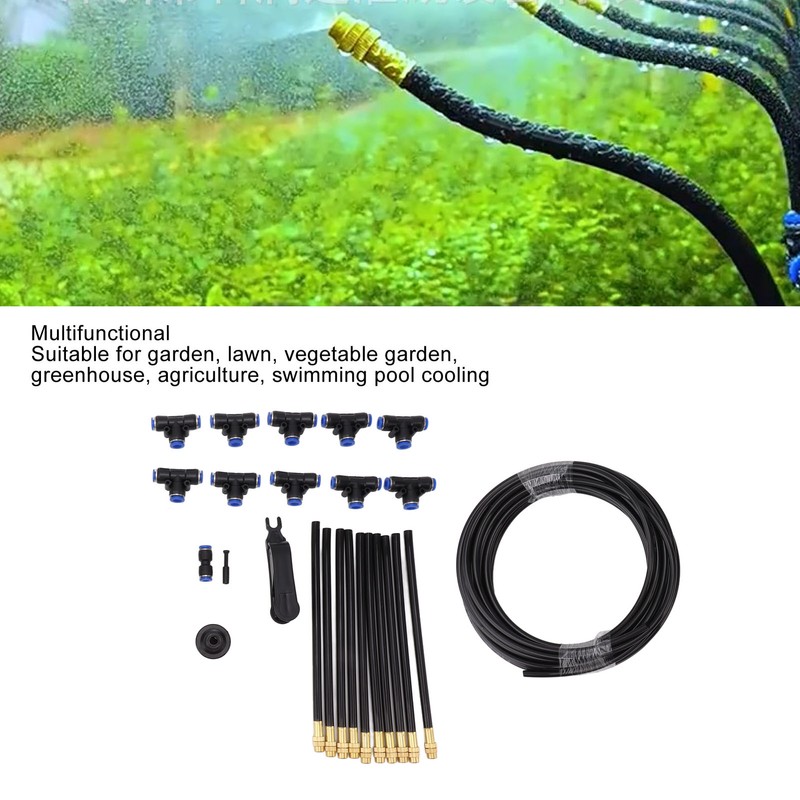Above Ground Sprinkler System with 360 Degree Adjustable Bendable Nozzle