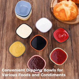 OMISTAR 12 PCS 4.8OZ Wheat Straw Dipping Bowls, Unbreakable Small Prep Bowls, Dip Bowls for Side Dish Candy Dessert Nuts Party Dips Condiments Sauces Ingredients,BBQ