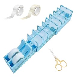 Dispensador de cinta rápida para manualidades y envoltorio de regalos, 18 tiras en segundos, hecho a mano, embalaje de regalo, potente y resistente, sin cuchillas, compacto y resistente, funciona con