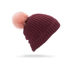 [ボルコム] レディース ニットキャップ (ボンボン付き) [ K5851905 / Lula Beanie ] 帽子 スノーボード MER_レッドベース US O/S (FREE サイズ)