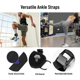 Ankle Straps for Dumbbell and Cable Machine, Monkey Foot Dumbbell Attachment Straps for Gym Trainer and Ankle Straps for Weight Lifting, Leg Extensions for Women and Men