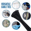 Hashtnagar 100 Pack Cable Ties Black 300mm x 3.6mm, Heavy