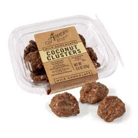 Asher's Chocolates, Gourmet Chocolate Covered Clusters, Small Batches of Kosher Chocolate, Family Owned Since 1892 (Milk Chocolate, Coconut Clusters)