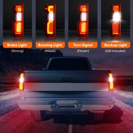 LED Tail Light for Chevy Silverado 1500 2019-2023, 2500 HD 3500 HD 2020-2023, Rear Taillight Assembly, ONLY Fit Incandescent Model 84554656, 84554657, 84752978, 84752979, GM2800308, GM2801308