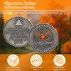 Phoenix Tree of Life 1 Year Sobriety Coin, Affirmation AA