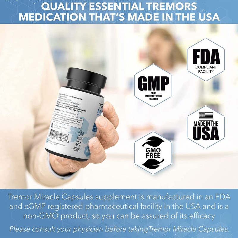 Real Science Nutrition Tremor Miracle Capsules - Essential Tremor Herbal