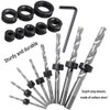 Depth Stop Rings Set, 8 Pieces Drill Depth Stop Collar