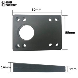 Riser Pads Triangle Black 0.3 - 0.55 inches (8 - 14 mm) for Ron Ske, 1 Set of 2