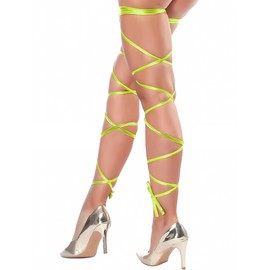Wome's Sexy Leg Wraps Sparkly Elastic Metallic Garter Rave Elastic Thigh Garter Straps Muisc Dancing Festival Leg Accessory for Ladies Light Green