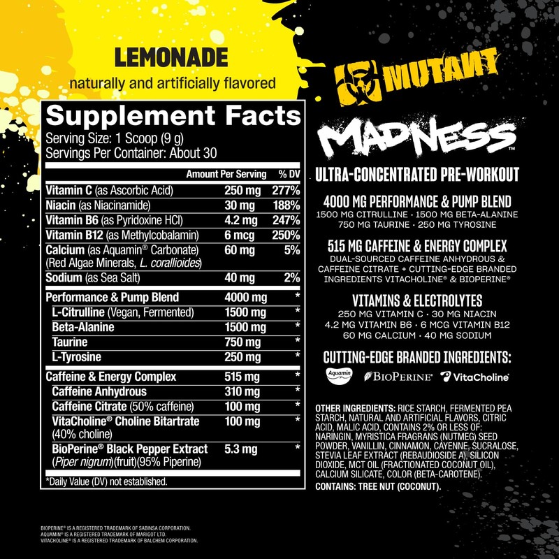 Mutant Madness | Pre Workout Powder Performance and Pump Blend
