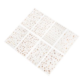 LALAFINA Nail Art Stickers Christmas Snowflake Glitter Gold Nail Decals 8 Sheets Kit