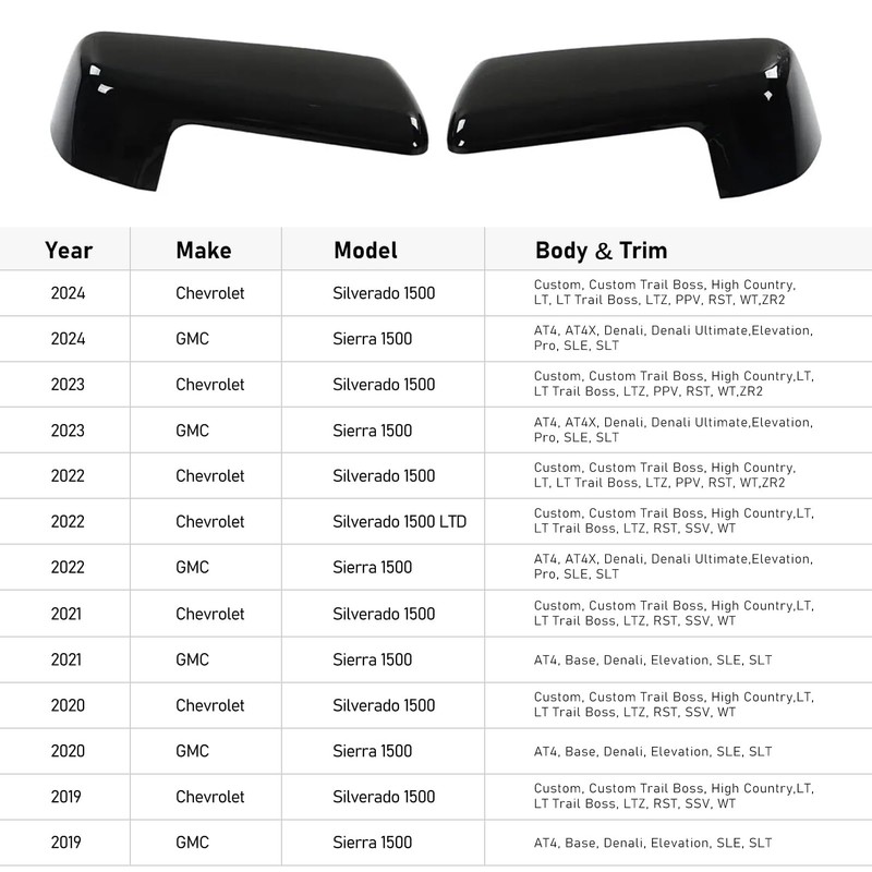 Moonlinks Compatible with 2019-2025 Chevy Silverado 1500 GMC Sierra 1500