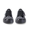 Kickers Junior Girl's Tovni Lacer Patent Leather Trainer, Patent Black,