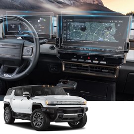 YEE PIN Compatible with 2025 GMC Hummer EV Screen Protector for 2025 Hummer EV Accessories Screen Protector for 2024 2025 GMC Hummer EV SUV 3X/2X 12.3 & 13.4" Touch-screen Nano Protective Film 4 Pack