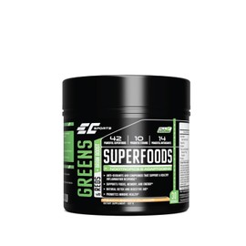 EC Sports Greens & Reds Blend Peach Berry Supplement Powder w/Probiotics, Adaptogens - Nutritious Blend for Digestive & Faster Focus - 30 Servings