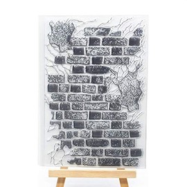 WooYangFun Craft 1pcs Brick Background Clear Stamp for Card Making Decoration and Scrapbooking 11x15cm