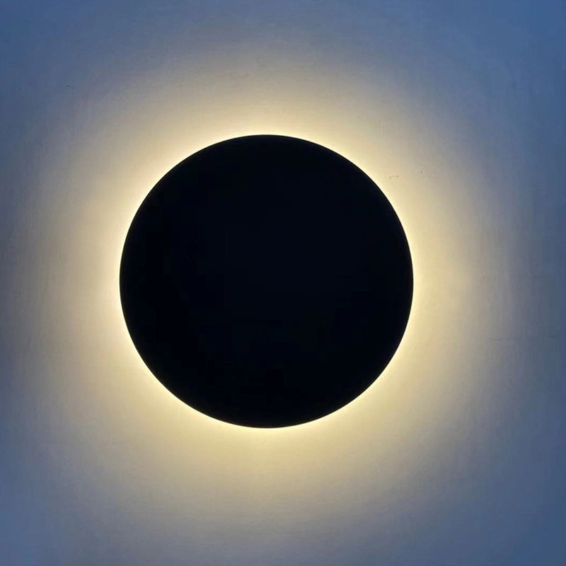 LED Wall Light Round Solar Eclipses Modern Simple Design 360
