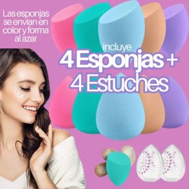 Set Estuche Transpirable  Esponja Beauty Blender Maquillaje                                                                                           