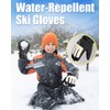 RIGWARL Kids Snow Gloves Waterproof, Anti-Slip Kids Ski Gloves for