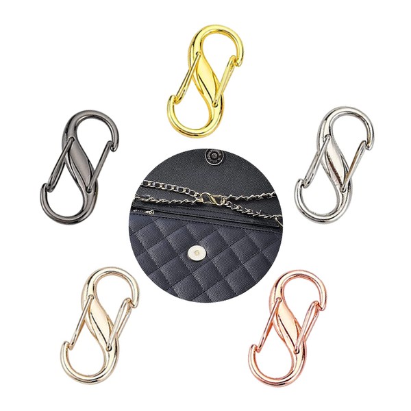 OHYER Pack of 5 Adjustable Metal Buckles Tiny Metal Clip