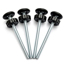 Sknrlko 8MM Baby Gate Spindle Rods 4pcs Threaded Spindle Rod for Pet & Dog Pressure Mounted Safety Gates Pet Gate Accessories Black