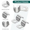 100 PCS 1/4 Outdoor Cable Clips with One-Hole, Stainless Steel