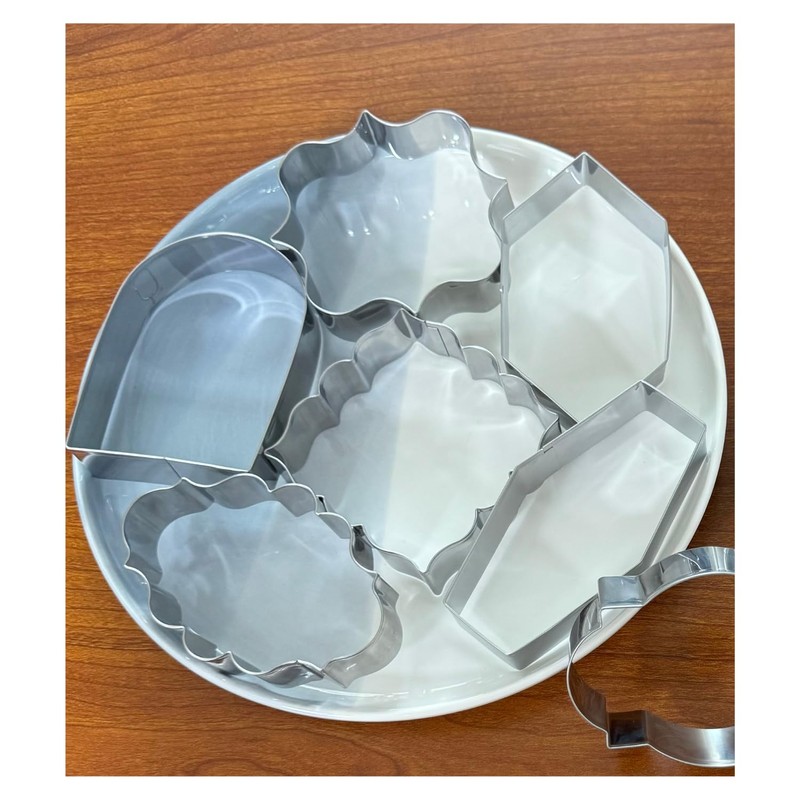 Auktosmn Large Plaque Cookie Cutter Set-10 Piece-4.0 Inch-Diswasher Safe-Frame Cookie