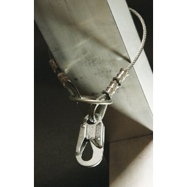 Guardian Fall Protection 10401 4-Foot Galvanized Cable Choker Anchor with Thimble Ends