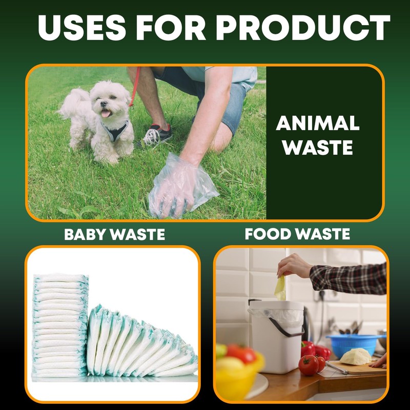 3L Bin Liners Extra Strong Dustbin Waste Bags For Round,