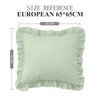 LINENOVA Ruffled Pillow Cases Set of 2 - European Size
