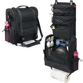 Camp Kitchen Organizer, Cooking Tools Storage Caddy Bag, Multi-Pockets, Paper Towel Holder, Portable Hanging Kitchen Caddy for Camping Utensils, Cookware & BBQ Essentials Bag Only