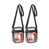 2 Pcs Clear Crossbody Bag, Shoulder Bag with Zipper for