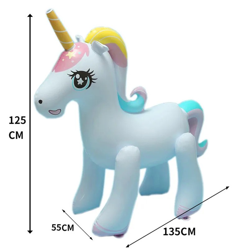 Giant Inflatable Unicorn Sprinkler for Pool Play – PVC Water