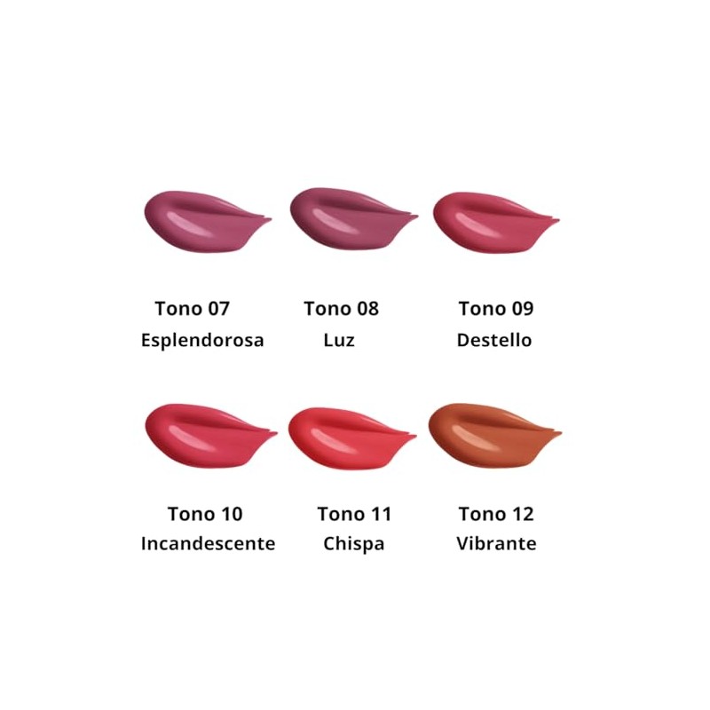 Kit/Set Brillo Labial Bissu Nueva Formula 6 pzas Tonos Rojos