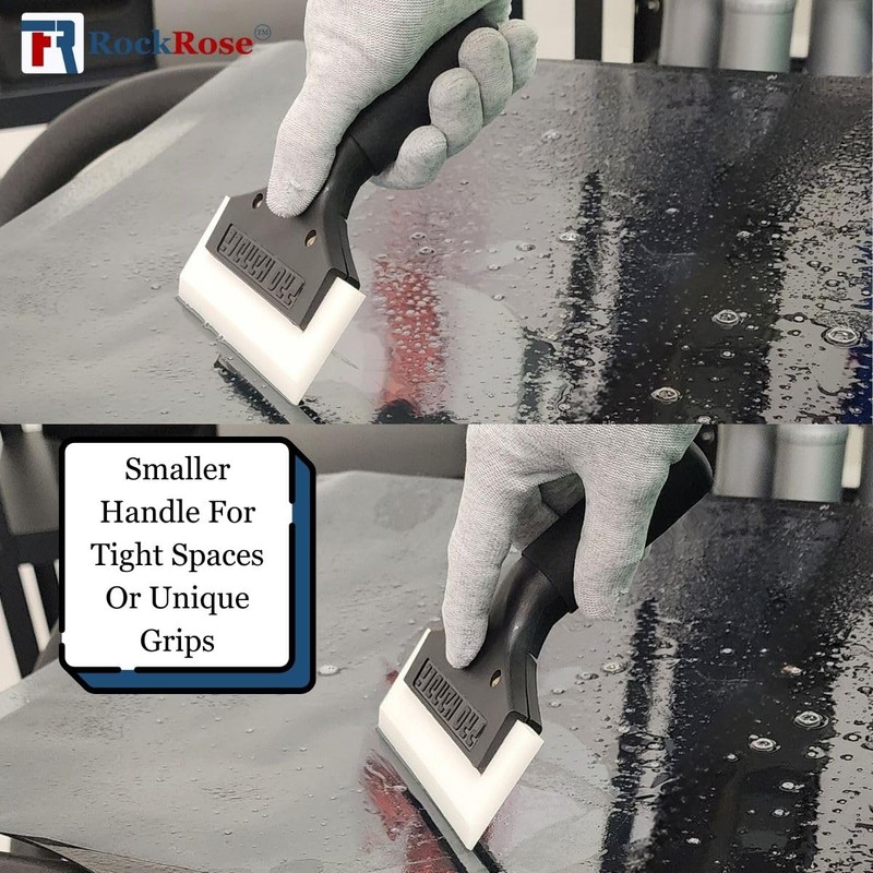 RockRose 6.7'' Cast Aluminum Handle Squeegee: Perfect for Offices, Windows,