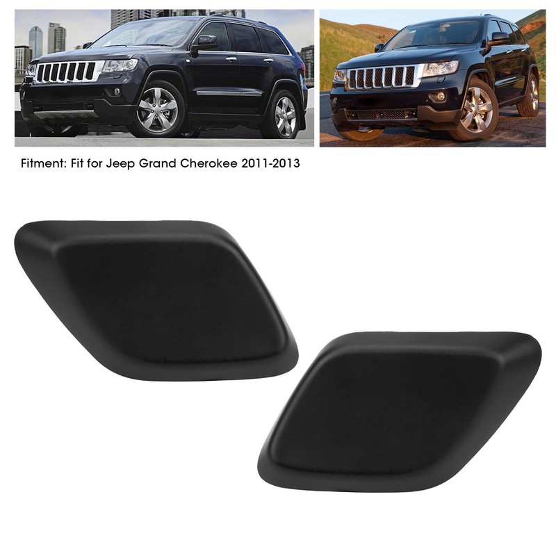 Pair Headlight Lamp Washer Cover Cap 68078291AB Fit for Jeep