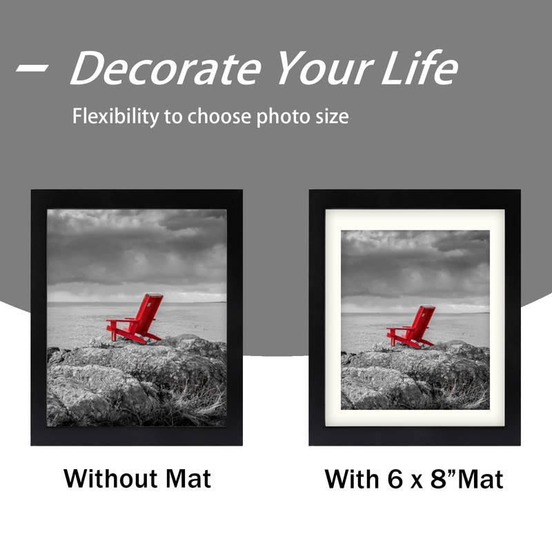 Black 8x10 (20 x 25 cm) Photo Frames Display 6x8