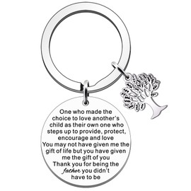 SDOFY Step Dad Gifts Step Dad Keyring Stepdad Father’s Day Gifts Birthday Christmas for Stepdad Stepfather from Daughter Son