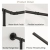 WTPLWD Industrial Pipe Clothes Racks 2 Pack, Black Pipe Wall