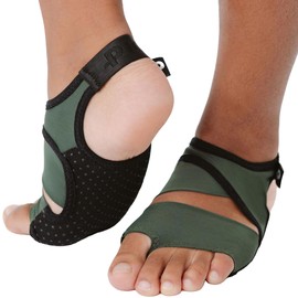 PigaLite Grip Non-Slip Barre, Yoga & Pilates Socks, Toeless Compression Wraps with Arch Support, Women & Men