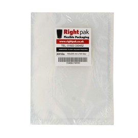 Rightpak Vacuum Food Bags Vacuum Machine Bags - Embossed Vacuum Bags for Food Storage & Sous Vide Cooking & Boilable Pre-Cut Textured Bags (50 PCS, 15X20cm)