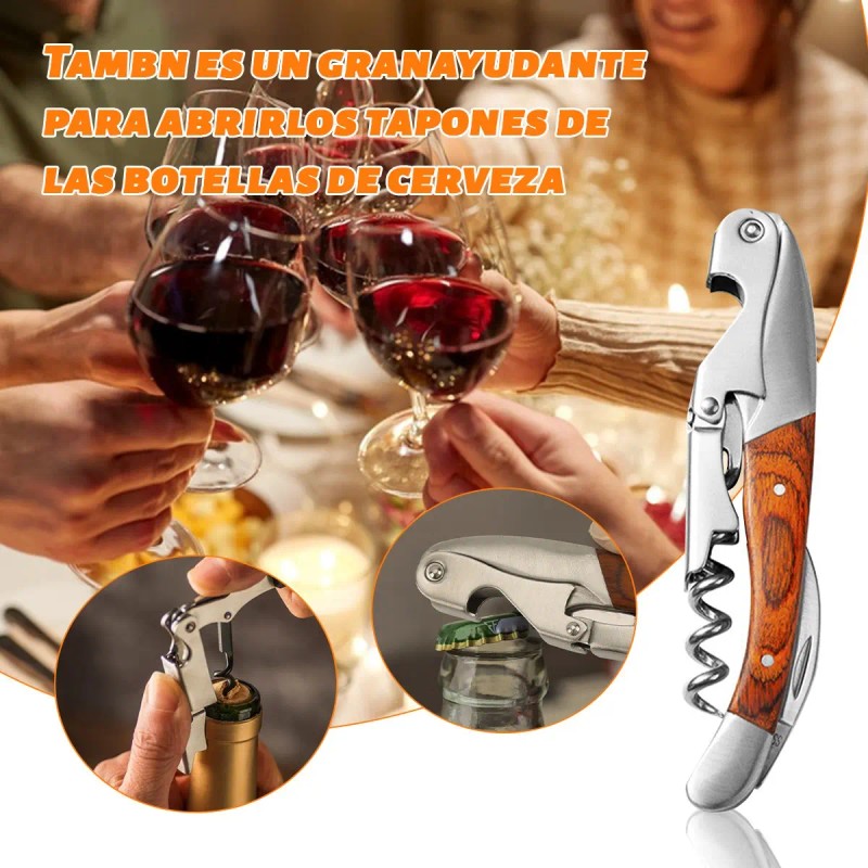 2 Sacacorchos Profesionales Descorchador De Vinos Para Bar
