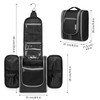 Travel toiletry bag for hanging., black
