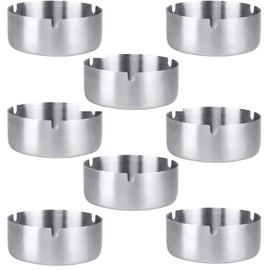 Ashtray Round Stainless Steel Ashtray 8cm Stainless Steel Ashtray 8 Pack Bar Restaurant Bedroom Indoor Outdoor Ashtray