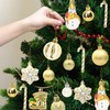 Christmas Baubles Set of 34 Plastic Christmas Tree Baubles White