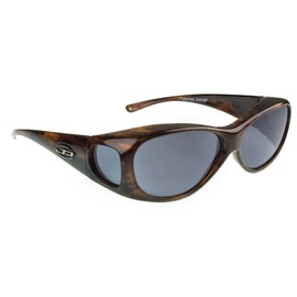 Fitovers Eyewear Lotus Sunglasses (Brushed Horn, Polarvue Grey)
